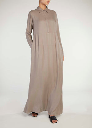 Chari Abaya Khaki | Abayas | Aab Modest Wear