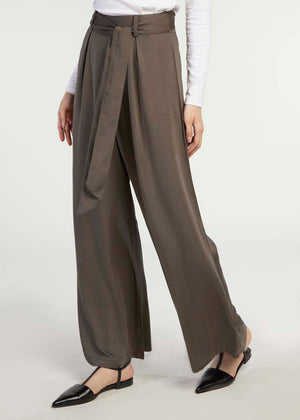 Mid Flare Trousers Olive (Final Sale)