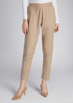 Button Trousers Griege | Trousers | Aab Modest Wear