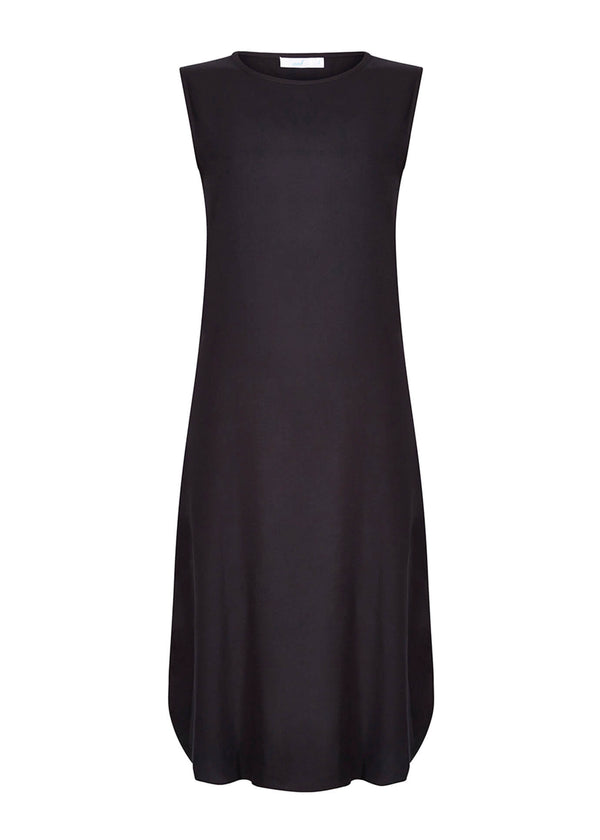 Black Crepe Slip Dress Aab