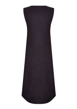 Black Crepe Slip Dress Aab