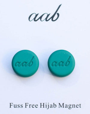 Matte Turquoise Hijab Magnet - Twin Pack
